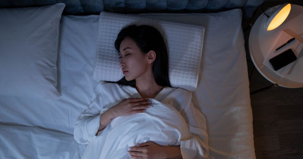 woman is sleeping