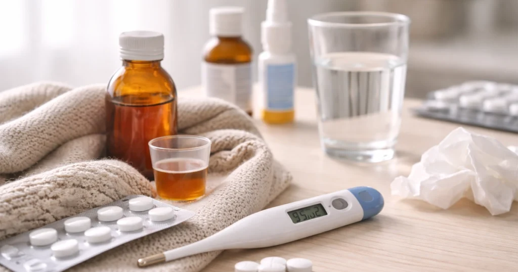 Man with lungs and bacteria.